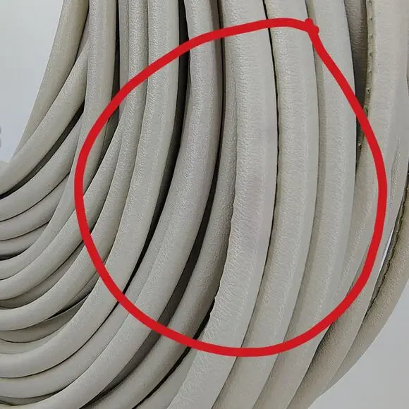 Tiffany & Fred Smooth Leather String Cord Knot Statement White Shoulder Bag - Picture 5 of 16